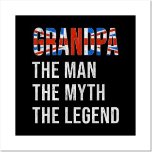 Grand Father English Scottish Welsh Or Irish Grandpa The Man The Myth The Legend - Gift for English Scottish Welsh Or Irish Dad With Roots From  United Kingdom Posters and Art